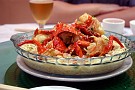 lobster over noodle